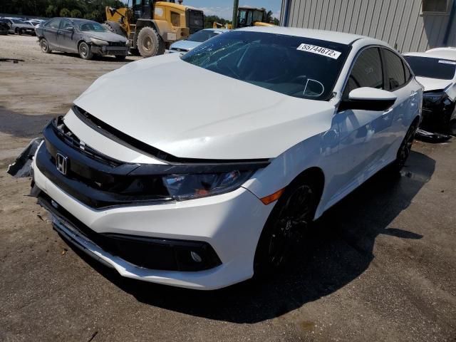 19XFC2F81ME000435 - 2021 HONDA CIVIC SPOR WHITE photo 2