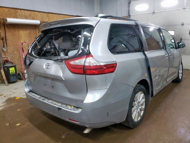 5TDJZ3DC8HS182751 - 2017 TOYOTA SIENNA LE GRAY photo 4