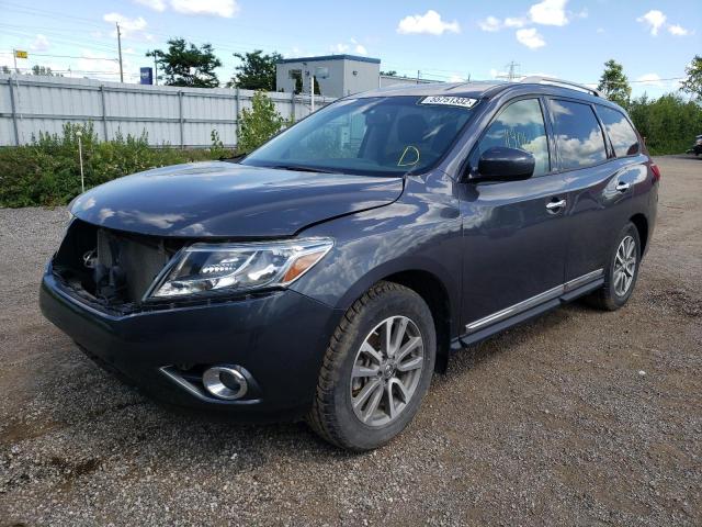 5N1AR2MN6EC608652 - 2014 NISSAN PATHFINDER GRAY photo 2