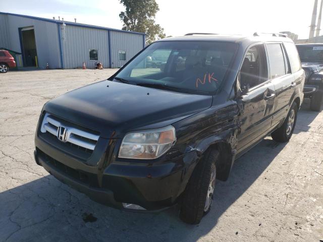 2HKYF18557H505312 - 2007 HONDA PILOT EXL BLACK photo 2