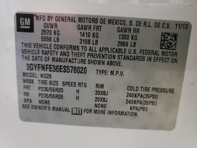 3GYFNFE36ES578020 - 2014 CADILLAC SRX PERFOR 白色 照片 10