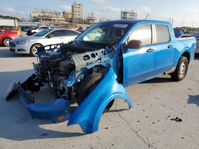 3FTTW8E99NRA13905 - 2022 FORD MAVERICK X BLUE photo 2