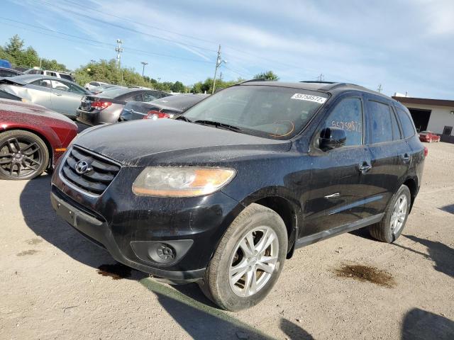 5XYZKDAG8BG025519 - 2011 HYUNDAI SANTA FE L BLACK photo 2