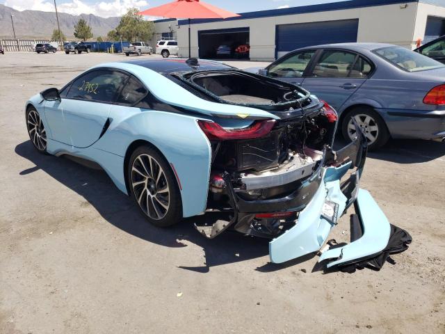 WBY2Z2C58FV391703 - 2015 BMW I8 BLUE photo 3