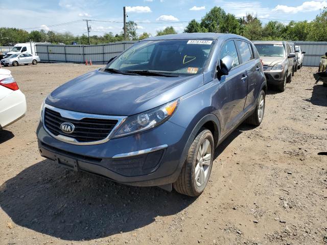 KNDPB3A21D7517671 - 2013 KIA SPORTAGE B BLUE photo 2