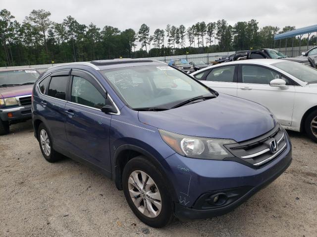 2HKRM3H79DH519149 - 2013 HONDA CR-V EXL BLUE photo 1