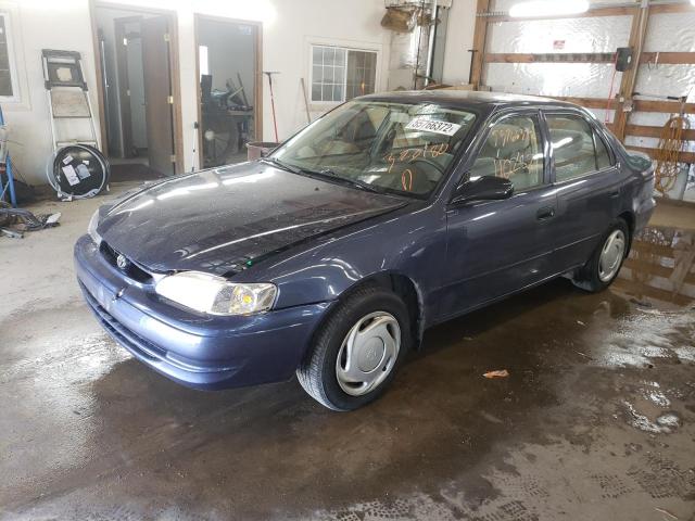 2T1BR12E6YC320180 - 2000 TOYOTA COROLLA VE BLUE photo 2