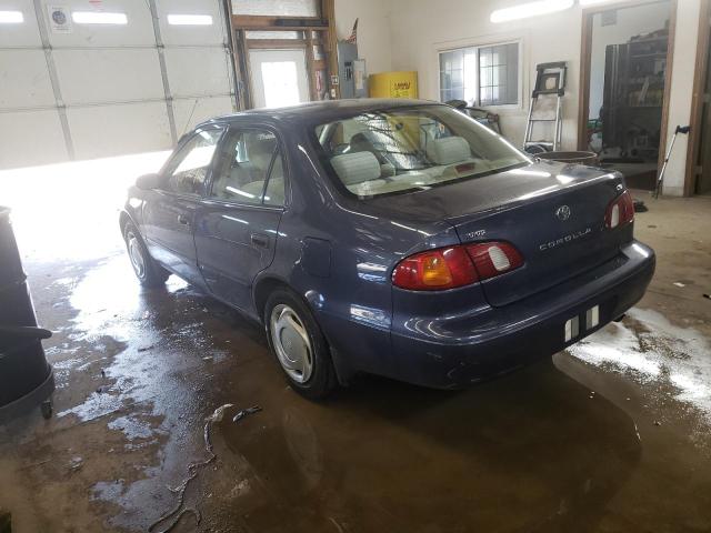 2T1BR12E6YC320180 - 2000 TOYOTA COROLLA VE BLUE photo 3