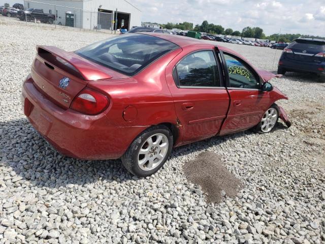 1B3ES56C74D645596 - 2004 DODGE NEON SXT RED photo 4