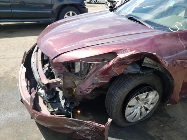 1HGCP26399A033464 - 2009 HONDA ACCORD LX BURGUNDY photo 9