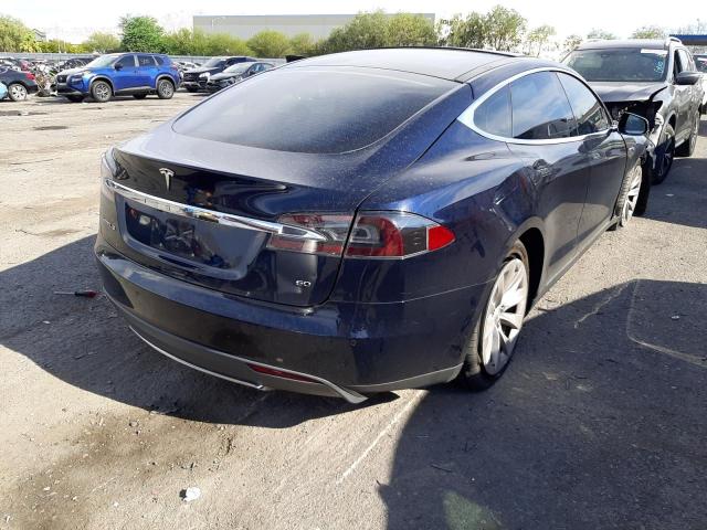 5YJSA1S16EFP51985 - 2014 TESLA MODEL S Կապույտ լուսանկար 4