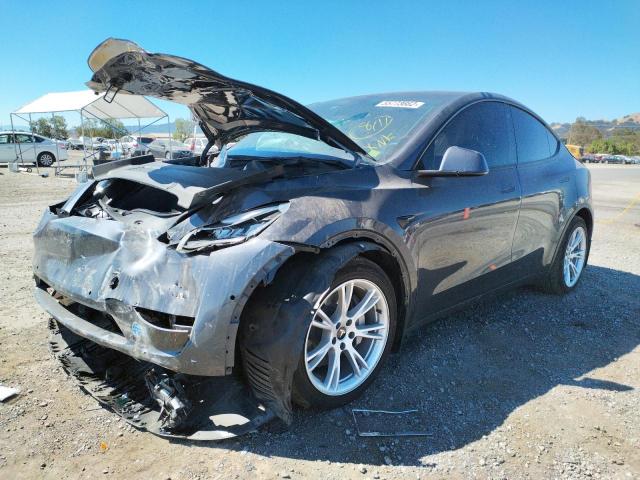 5YJYGDEE9MF203857 - 2021 TESLA MODEL Y رمادي صورة 2