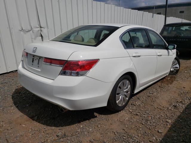 1HGCP2F32CA050257 - 2012 HONDA ACCORD LX WHITE photo 4