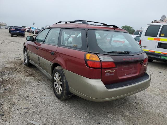 4S3BH665427635501 - 2002 SUBARU LEGACY OUT BURGUNDY photo 3