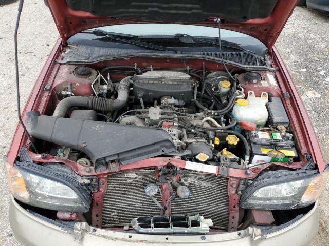 4S3BH665427635501 - 2002 SUBARU LEGACY OUT BURGUNDY photo 7