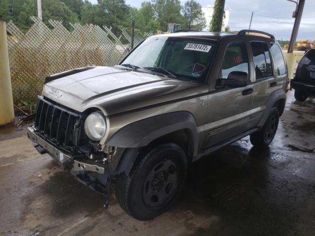 1J4GL48K17W574465 - 2007 JEEP LIBERTY SP BEIGE photo 2