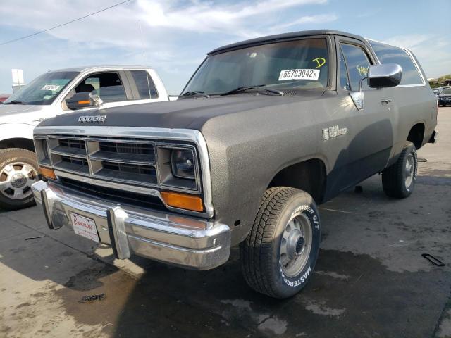 3B4GM07Z2LM009787 - 1990 DODGE RAMCHARGER BLACK photo 2