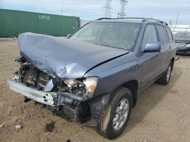 JTEDP21A850062619 - 2005 TOYOTA HIGHLANDER BLUE photo 2