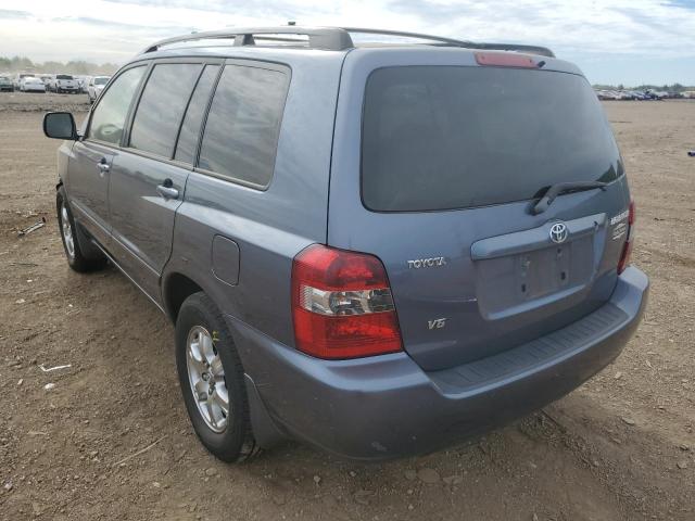 JTEDP21A850062619 - 2005 TOYOTA HIGHLANDER BLUE photo 3