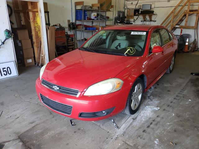 2G1WC57M791326721 - 2009 CHEVROLET IMPALA 2LT RED photo 2