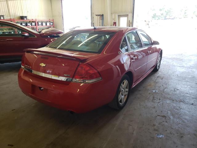 2G1WC57M791326721 - 2009 CHEVROLET IMPALA 2LT RED photo 4