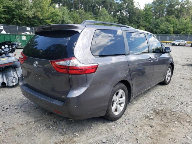 5TDKZ3DC8HS798020 - 2017 TOYOTA SIENNA LE GRAY photo 4