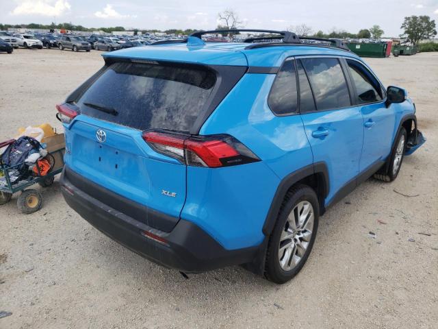 2T3C1RFV1MW134194 - 2021 TOYOTA RAV4 XLE P BLUE photo 4