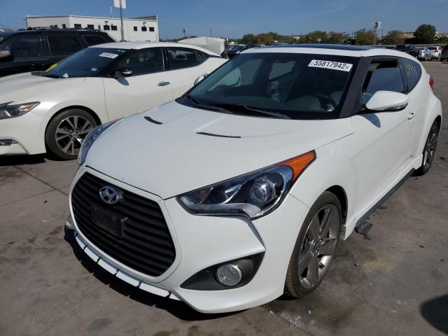 KMHTC6AE4EU203745 - 2014 HYUNDAI VELOSTER T WHITE photo 2