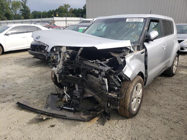 KNDJN2A20F7793852 - 2015 KIA SOUL SILVER photo 2