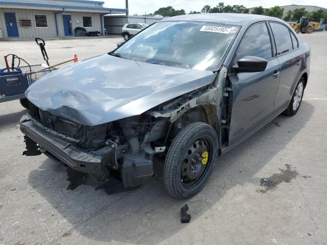 3VW2K7AJ4FM211790 - 2015 VOLKSWAGEN JETTA BASE ნაცრისფერი ფოტო 2