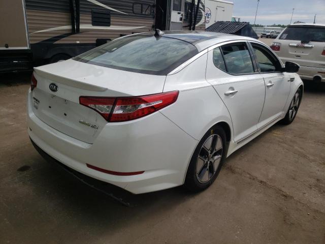 KNAGM4AD4D5039921 - 2013 KIA OPTIMA HYB WHITE photo 4