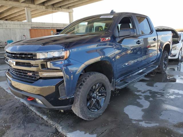 1GCPYFED3MZ368468 - 2021 CHEVROLET SILVERADO BLUE photo 2