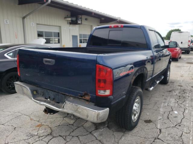 3D7KU28D54G130251 - 2004 DODGE RAM 2500 S Կապույտ լուսանկար 4