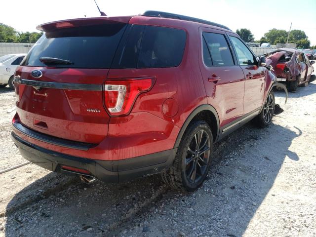 1FM5K8D82JGA80095 - 2018 FORD EXPLORER X RED photo 4