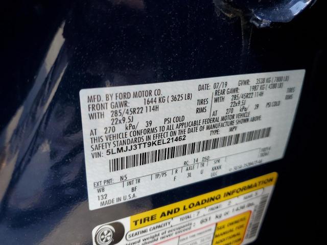 5LMJJ3TT9KEL21462 - 2019 LINCOLN NAVIGATOR 蓝色 照片 10