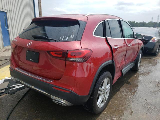 W1N4N4GB2MJ210688 - 2021 MERCEDES-BENZ GLA 250 RED photo 4