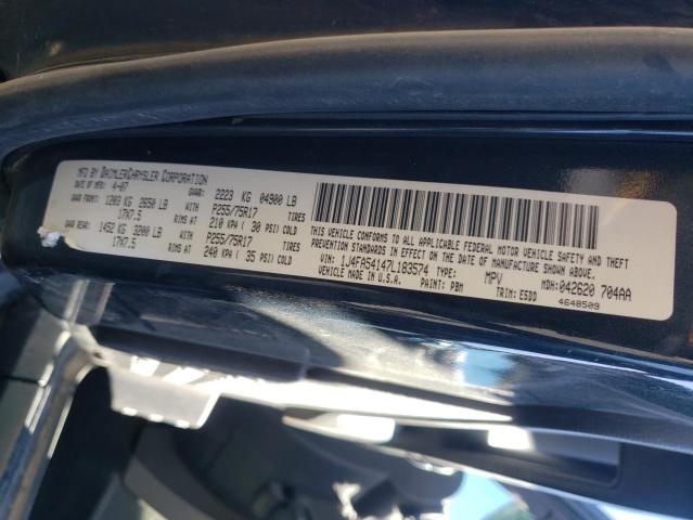 1J4FA54147L183574 - 2007 JEEP WRANGLER S BLUE photo 10