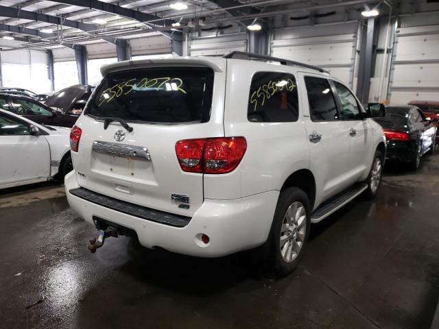 5TDDW5G17AS038416 - 2010 TOYOTA SEQUOIA PL WHITE photo 4