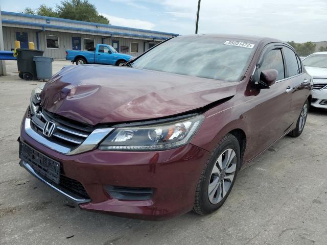 1HGCR2F34FA204711 - 2015 HONDA ACCORD LX BURGUNDY photo 2