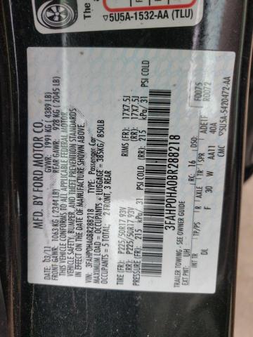 3FAHP0HA0BR288218 - 2011 FORD FUSION SE  photo 10