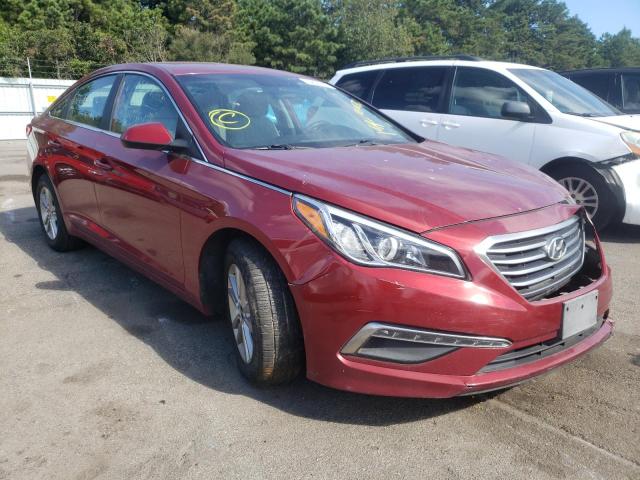 5NPE24AF9FH007650 - 2015 HYUNDAI SONATA SE RED photo 1