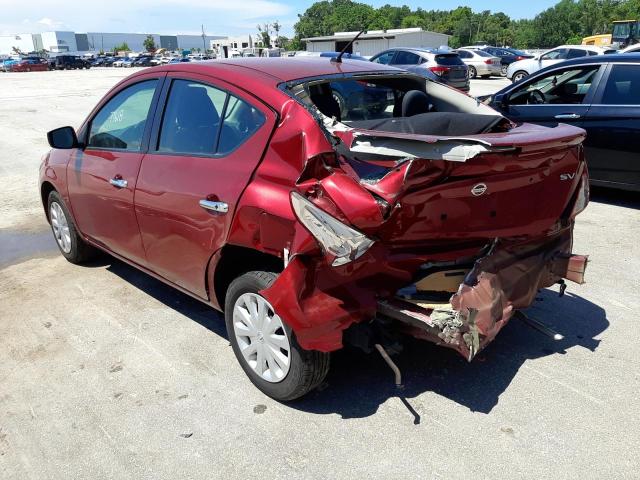 3N1CN7AP9KL855775 - 2019 NISSAN VERSA S RED photo 3