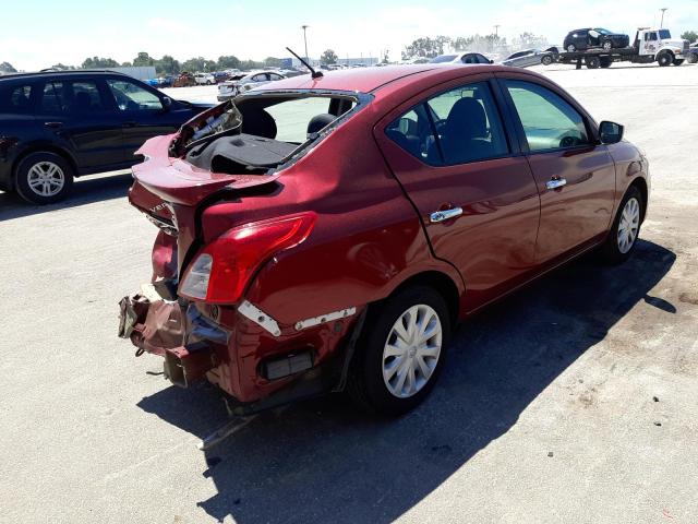 3N1CN7AP9KL855775 - 2019 NISSAN VERSA S RED photo 4