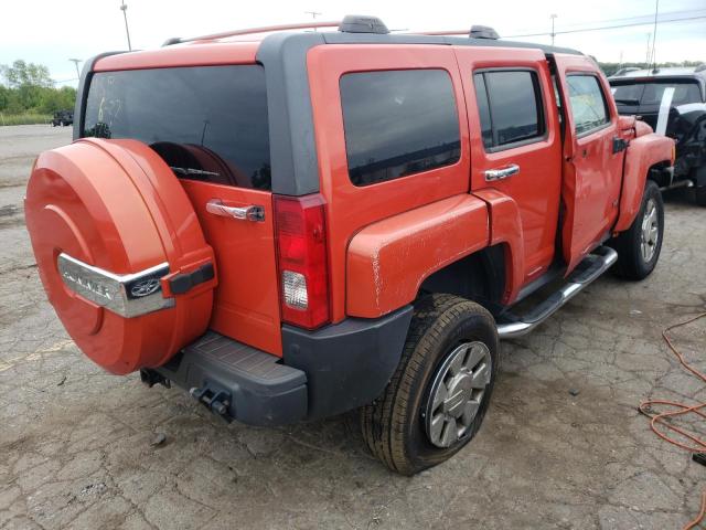 5GTEN13E398108074 - 2009 HUMMER H3 ORANGE photo 4