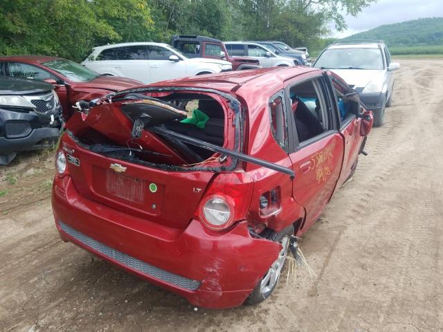 KL1TD6DE9BB197159 - 2011 CHEVROLET AVEO LS 红色 照片 4