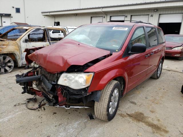 2A8HR44H48R688093 - 2008 CHRYSLER TOWN & COU MAROON photo 2