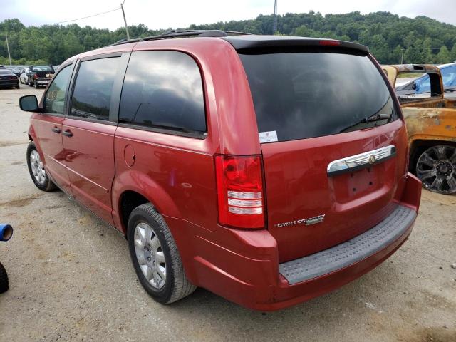 2A8HR44H48R688093 - 2008 CHRYSLER TOWN & COU MAROON photo 3