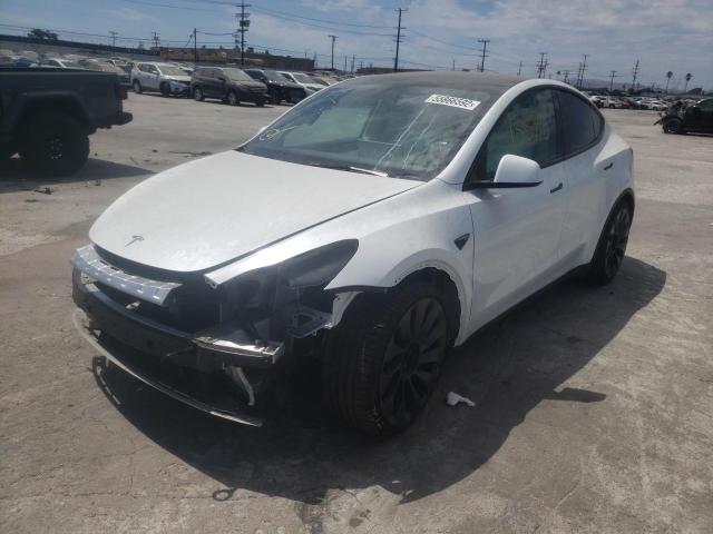 5YJYGDEF6MF211696 - 2021 TESLA MODEL Y  photo 2