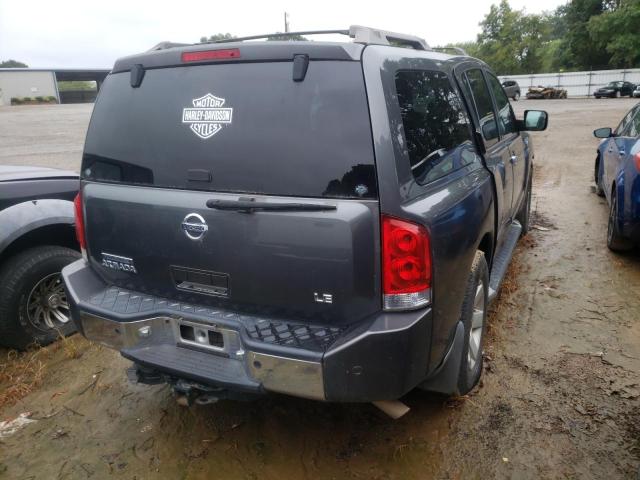 5N1AA08A14N724556 - 2004 NISSAN ARMADA GRAY photo 4