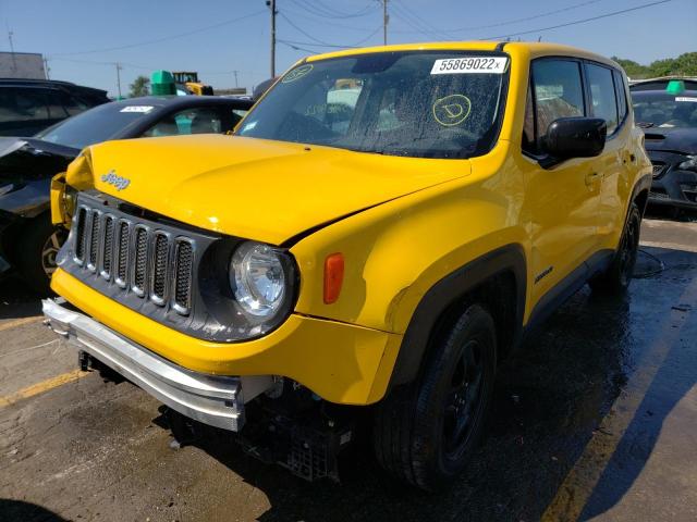 ZACCJAAT9GPC70020 - 2016 JEEP RENEGADE S YELLOW photo 2
